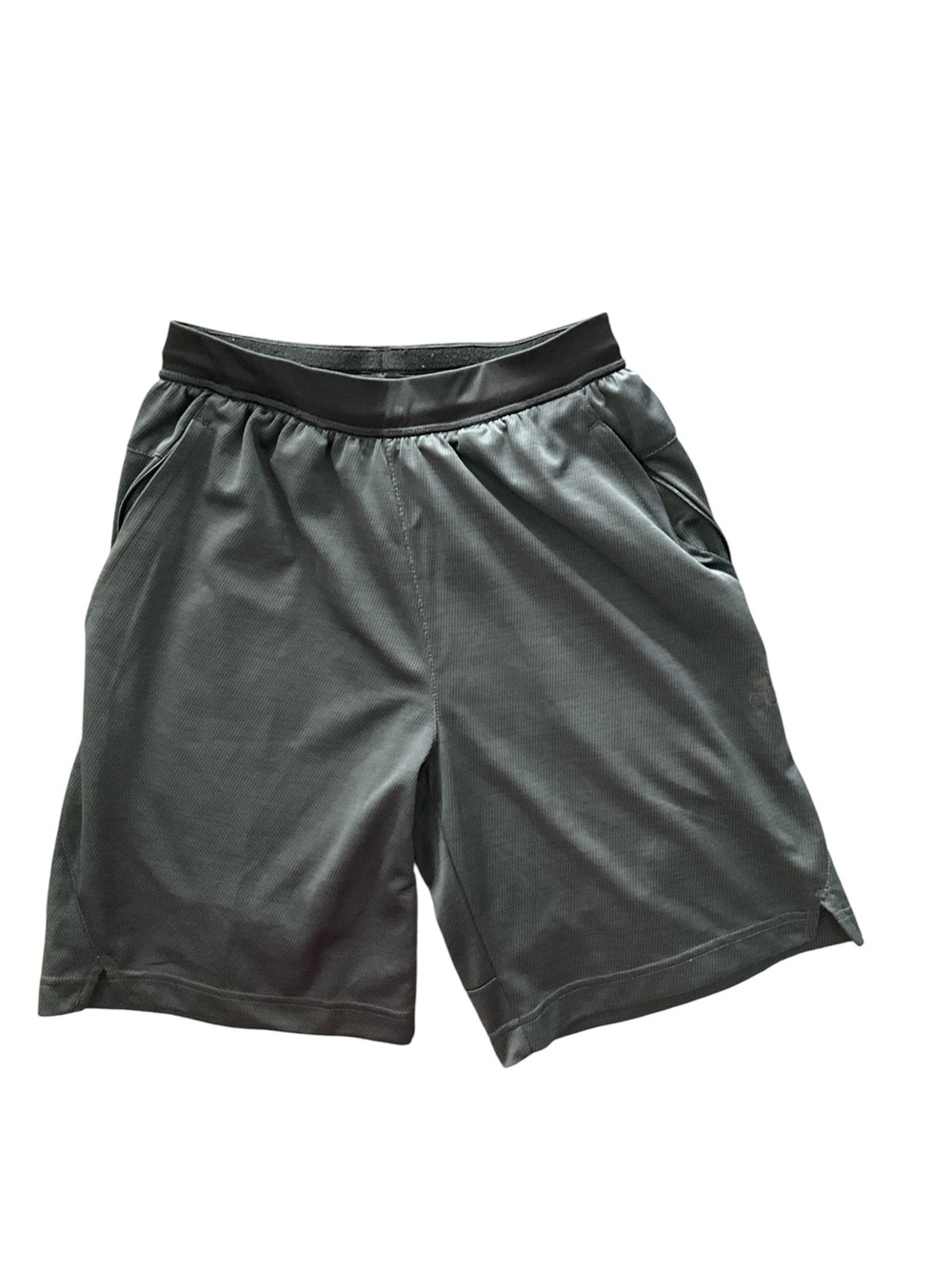 adidas Men's Dark Gray Athletic Shorts with Black Waistband
